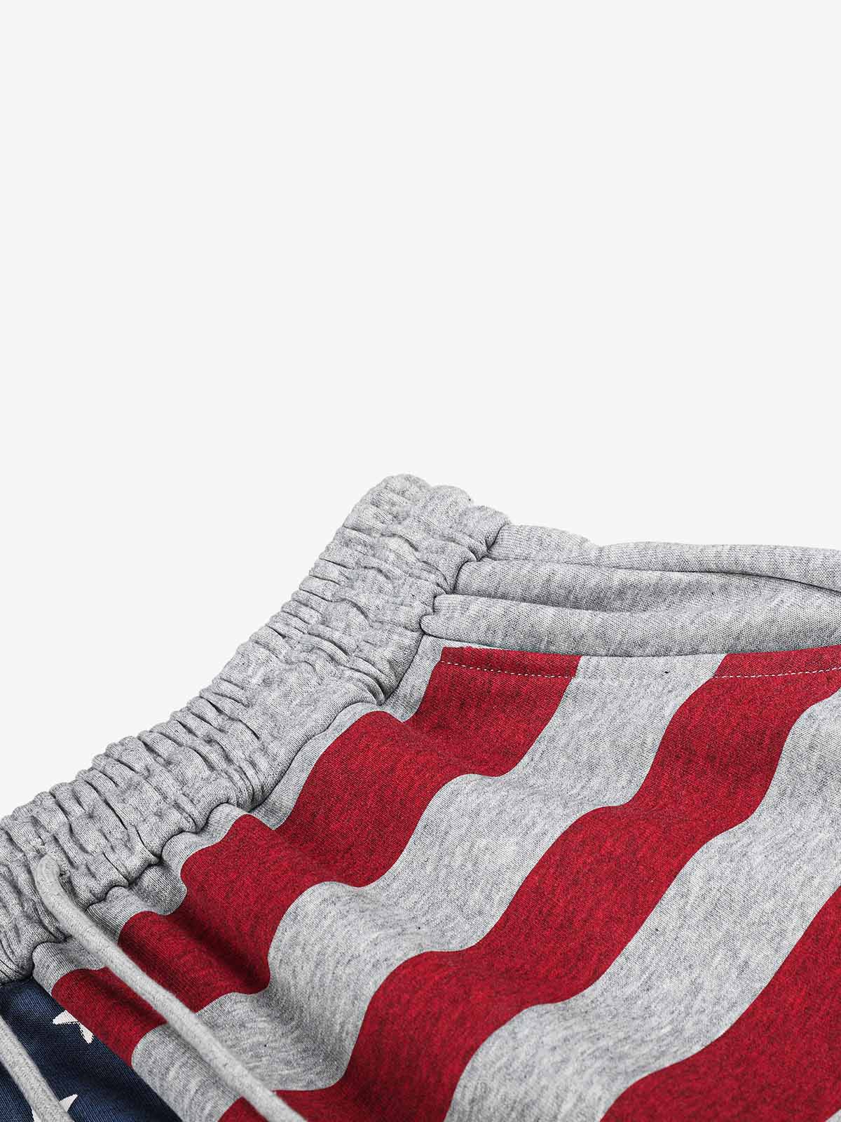 Flag Graphic Baggy Barrel Sweatpants