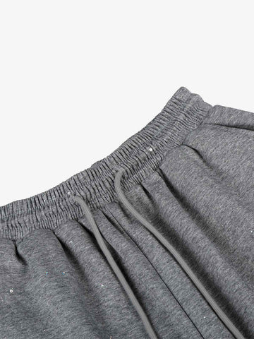 Thorn Graphic Rhinestone Baggy Sweatpants