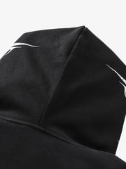 High Street Script Letter Print Zip-up Hoodie Jacket 