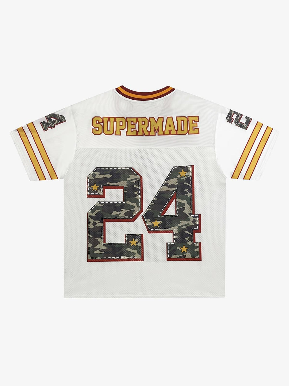 Maillot à col en V en maille imprimée numérique camouflage