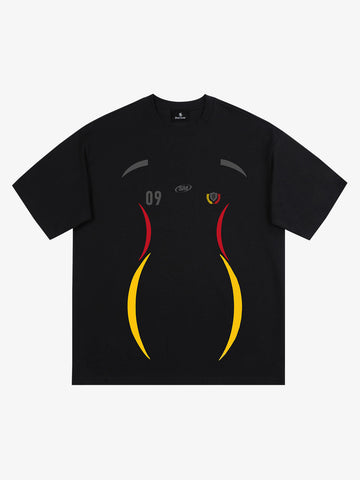 Retro 09 Graphic Crest Print T-Shirt 