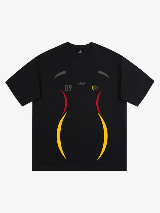 Cotton Sleeveless Crop Top with Supermade 63 Graphic Print, Distressed Edge and Drawstring Hem 