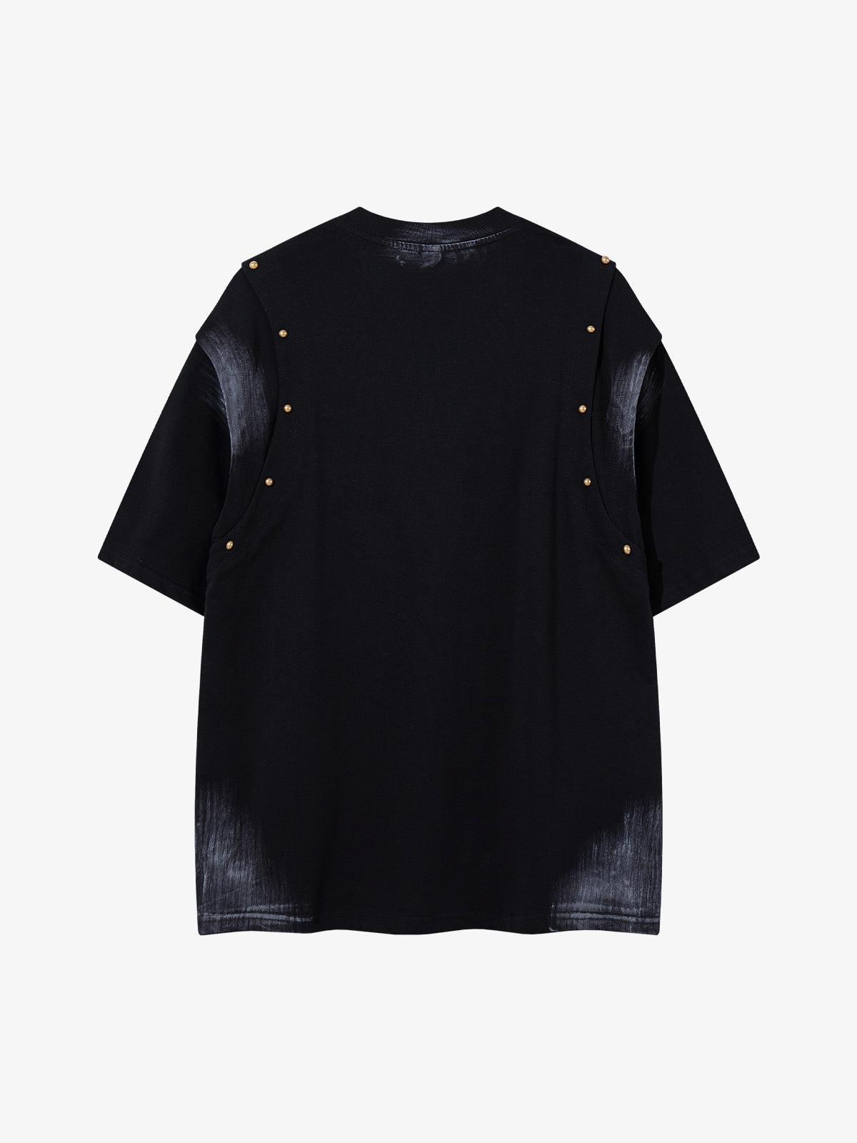 Studded Appliqué Distressed Tee