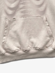 Skeleton Ribcage Graphic Distressed Raglan Hoodie