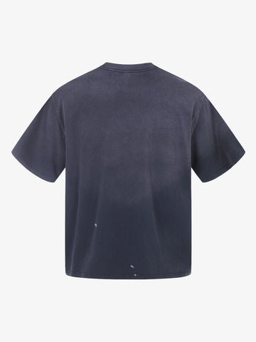 Vintage Washed Flag Patchwork Graphic T-Shirt 