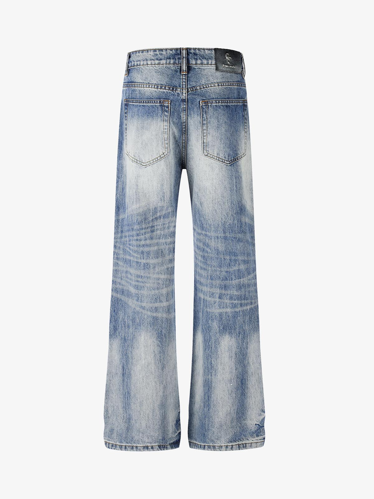 Studded Washed Heavy-Duty Jeans
