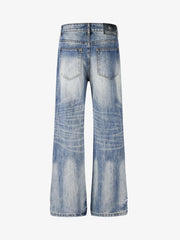 Studded Washed Heavy-Duty Jeans