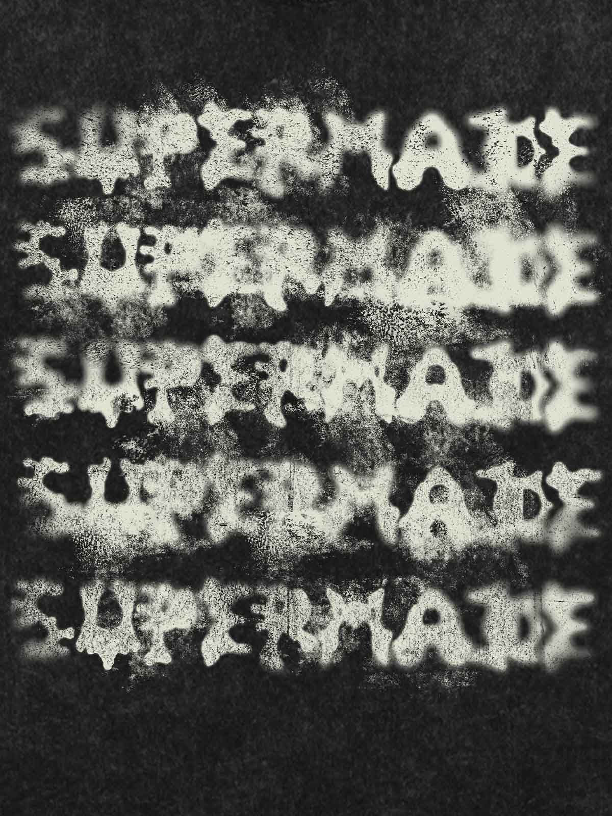Washed Spray Effect Letter Print T-Shirt 