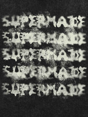 Washed Spray Effect Letter Print T-Shirt 
