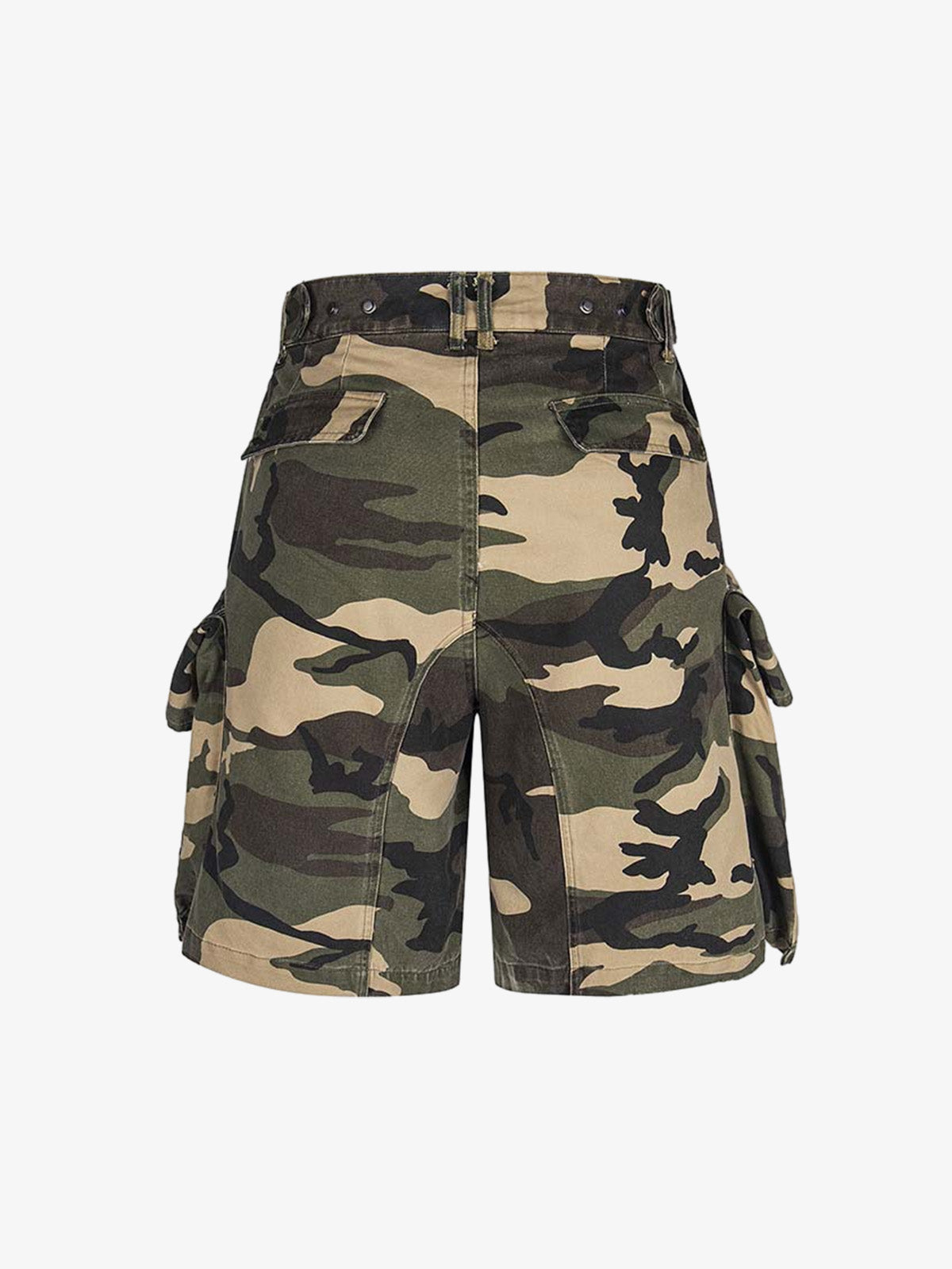 Cotton Cargo Shorts for Women High Waist Black Utility Style with Large Side Pockets 