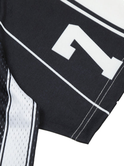 Sports Letter Stripe Print Jersey T-shirt 