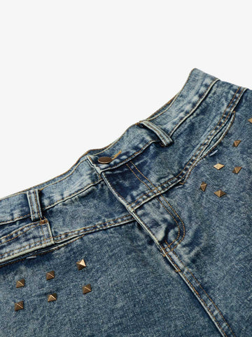 Rivet Detail Barrel Baggy Jorts