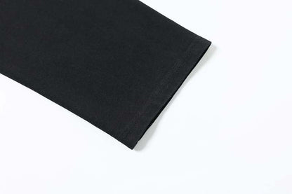 Cotton Blend Long Sleeve T-Shirt with Peace Symbol Skull Print and "End the War" Graphic Design 