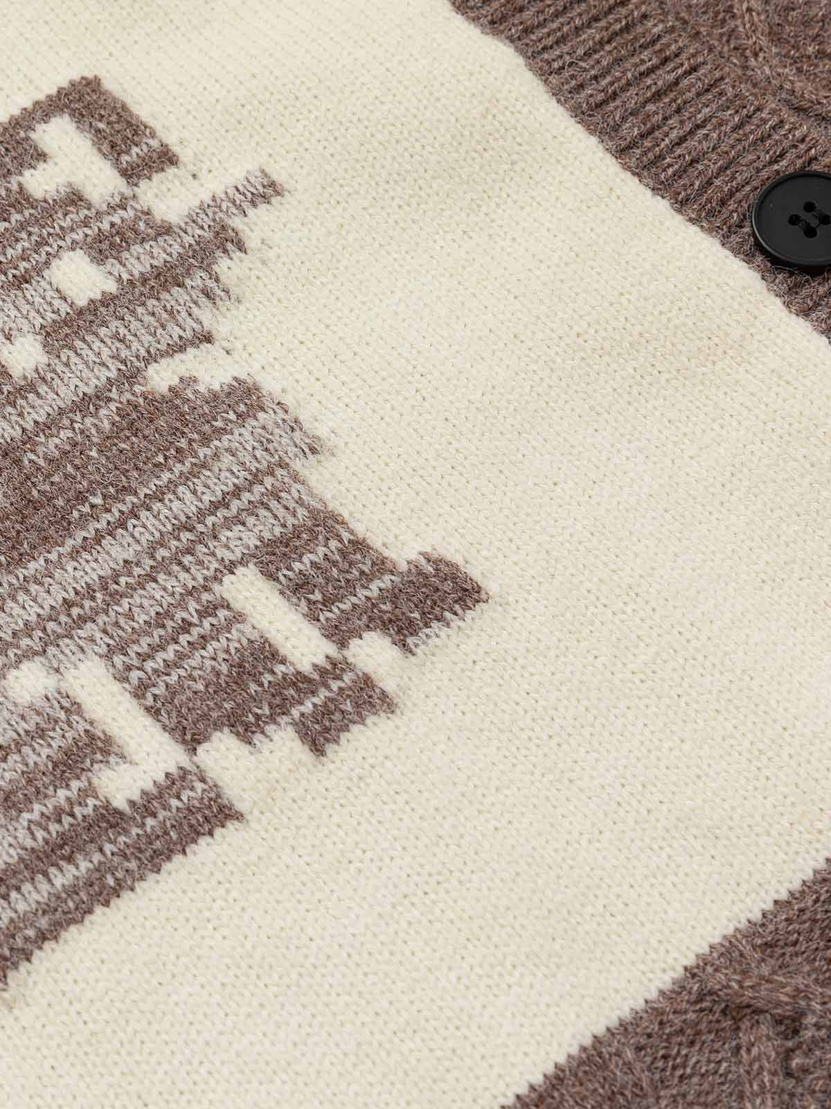 Color Block Jacquard Knit Sweater