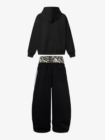 Leopard Double Waist Boxy Fit Set