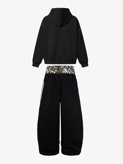Leopard Double Waist Boxy Fit Set