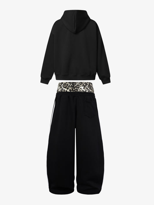 Leopard Double Waist Boxy Fit Set