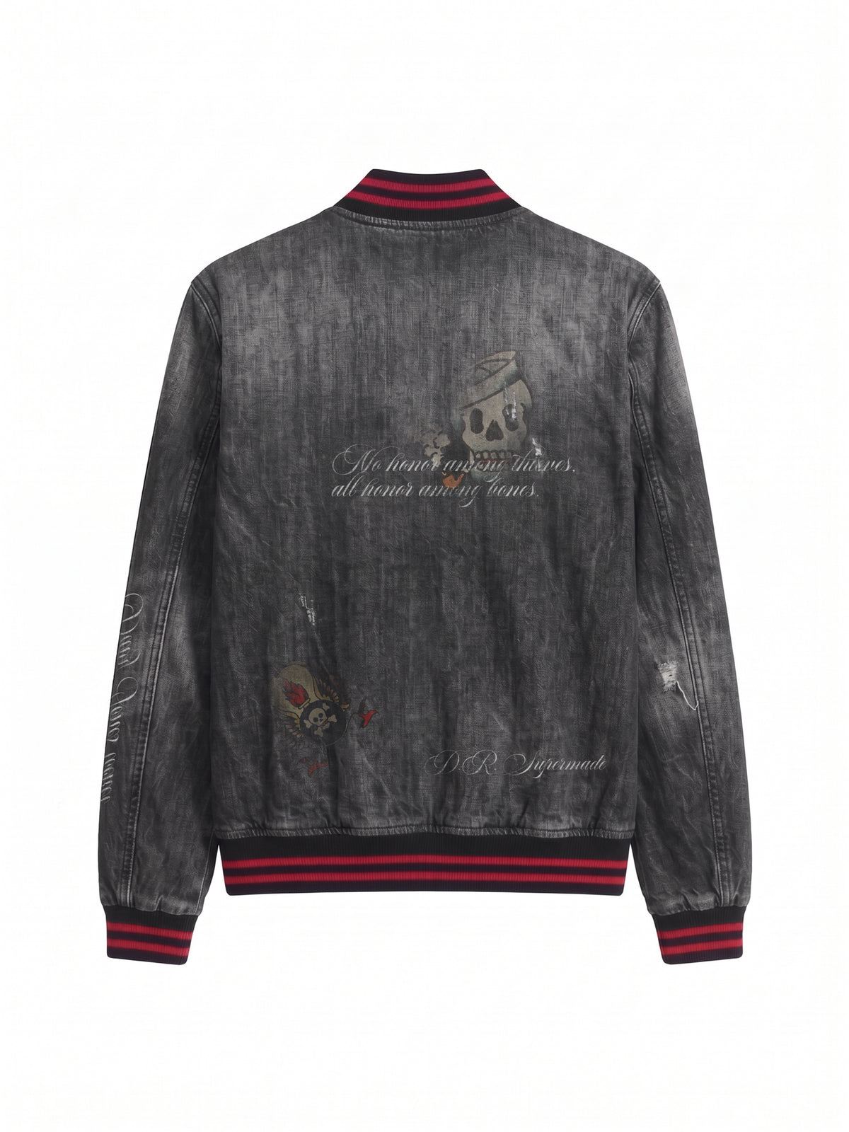 Salt Bones Graphic Washed Denim Jacket