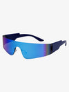 Stylish Rainbow Reflective Shield Sunglasses for Outdoor Activities 