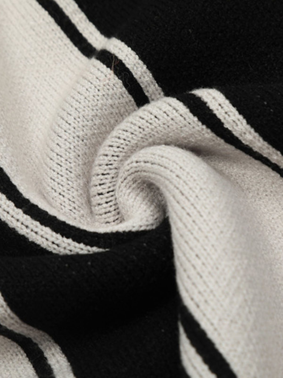 Crest Embroidered Striped Polo Sweater