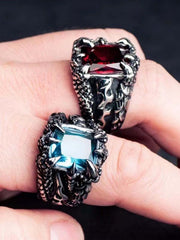 Gothic Claw Stone Open Ring 