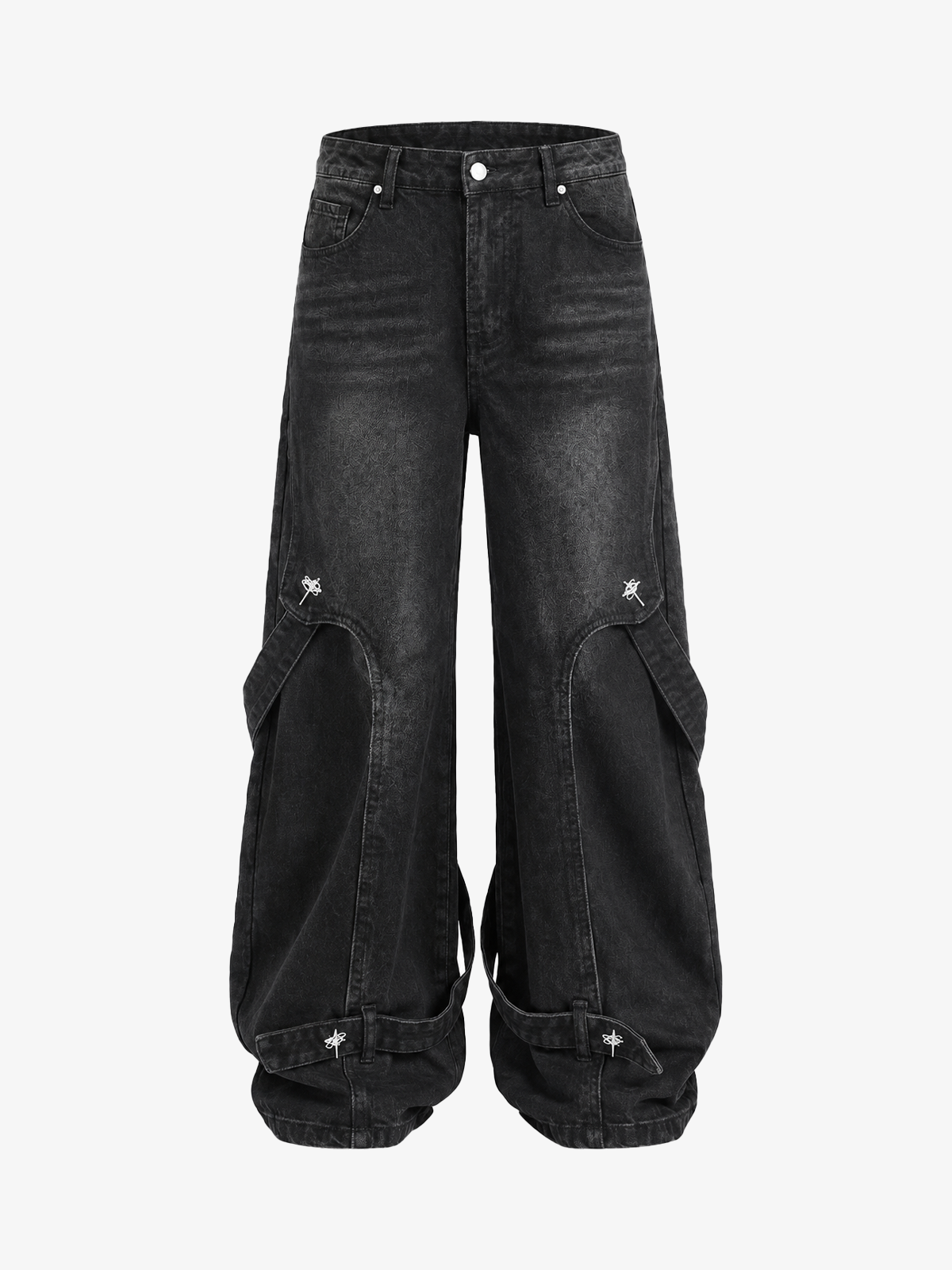 Embroidered Full-Length Jeans