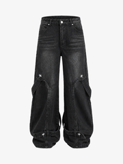 Embroidered Full-Length Jeans