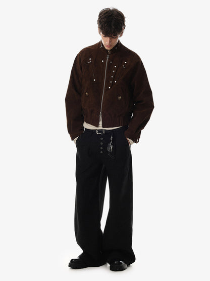 Studded Cropped Utility Jacket