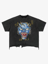 Evil Spirit Graphic Brushed Distressed Tee