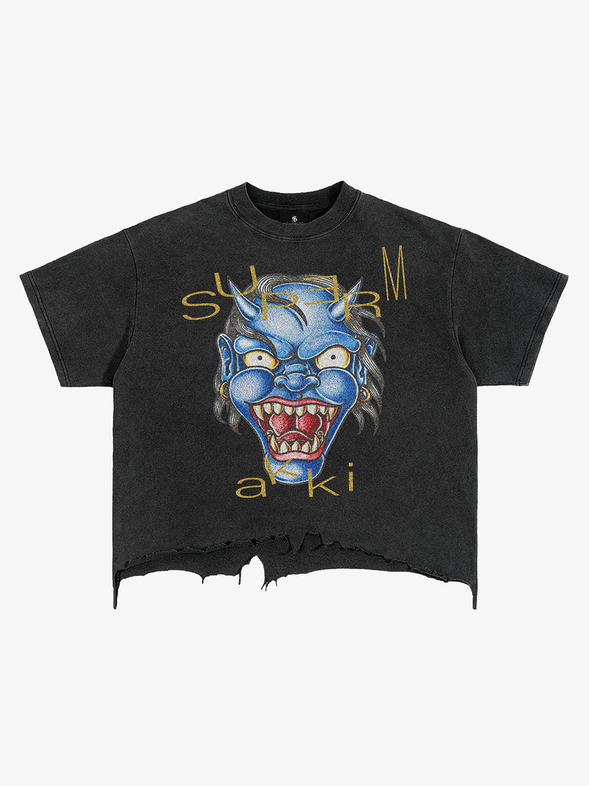 Evil Spirit Graphic Brushed Distressed Tee