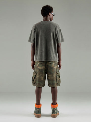 Distressed Camouflage Workwear Wide