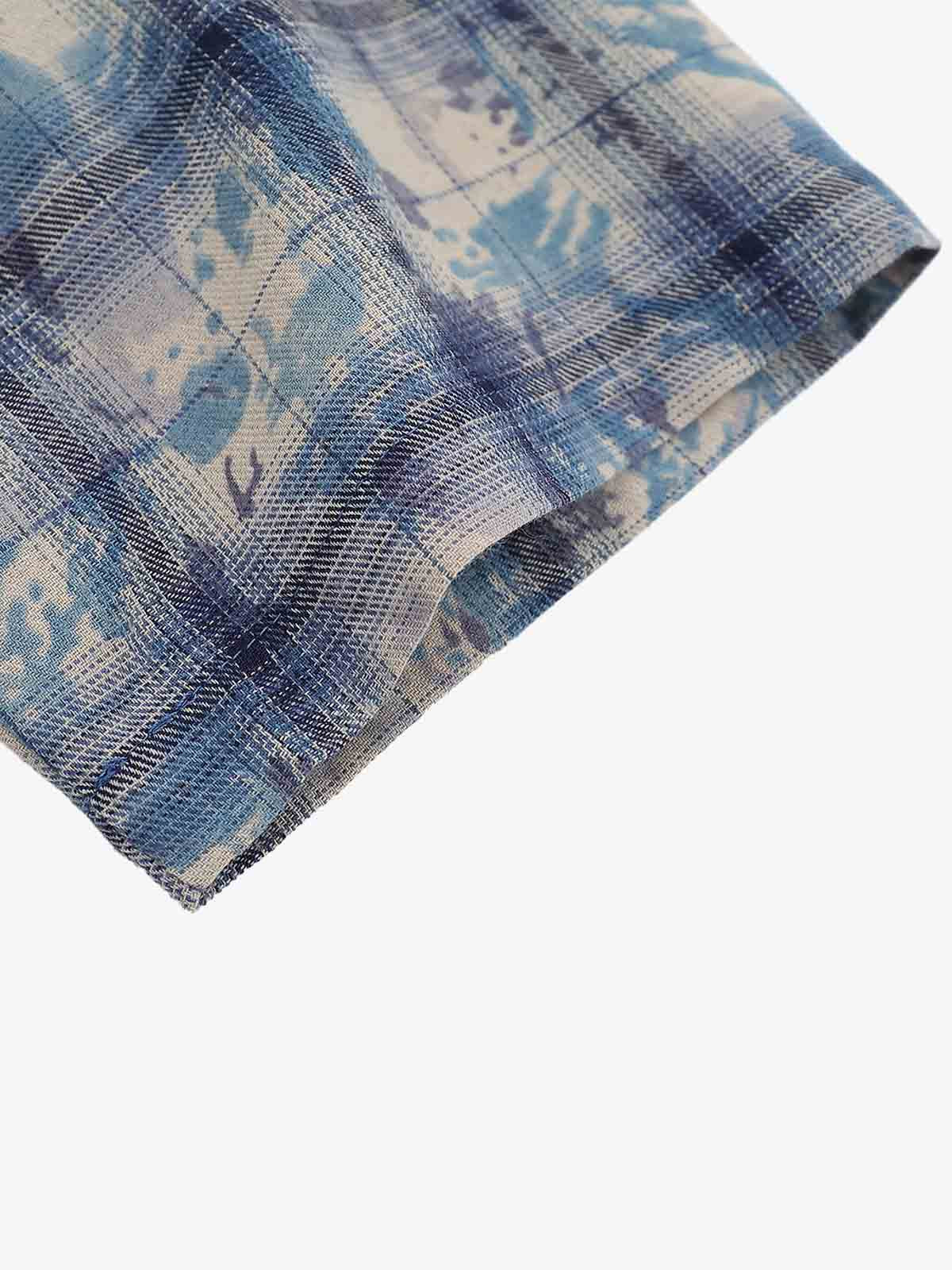 Plaid Graphic Short-sleeved Shirt