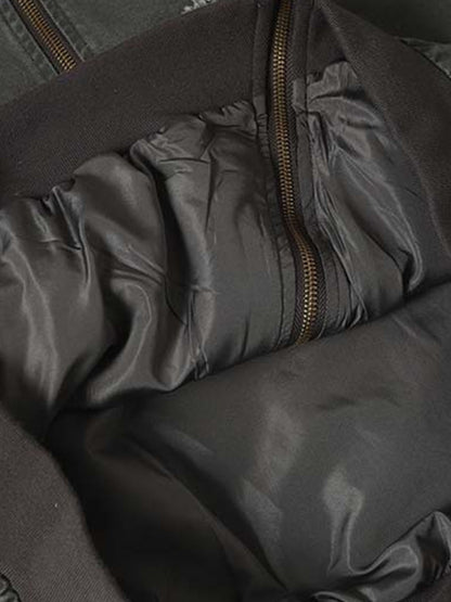 Deconstructed Patchwork Frayed Washed Jacket