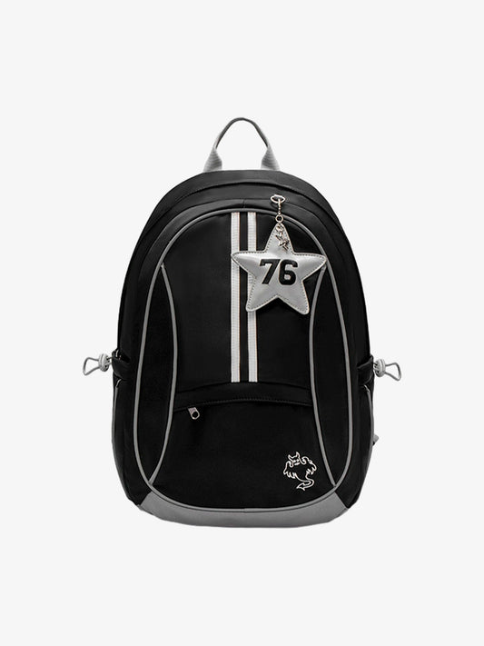 Retro Star Stripe Large Capacity Backpack 
