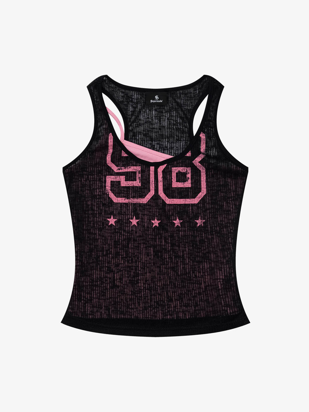 Layered Sporty Mesh Tank Top