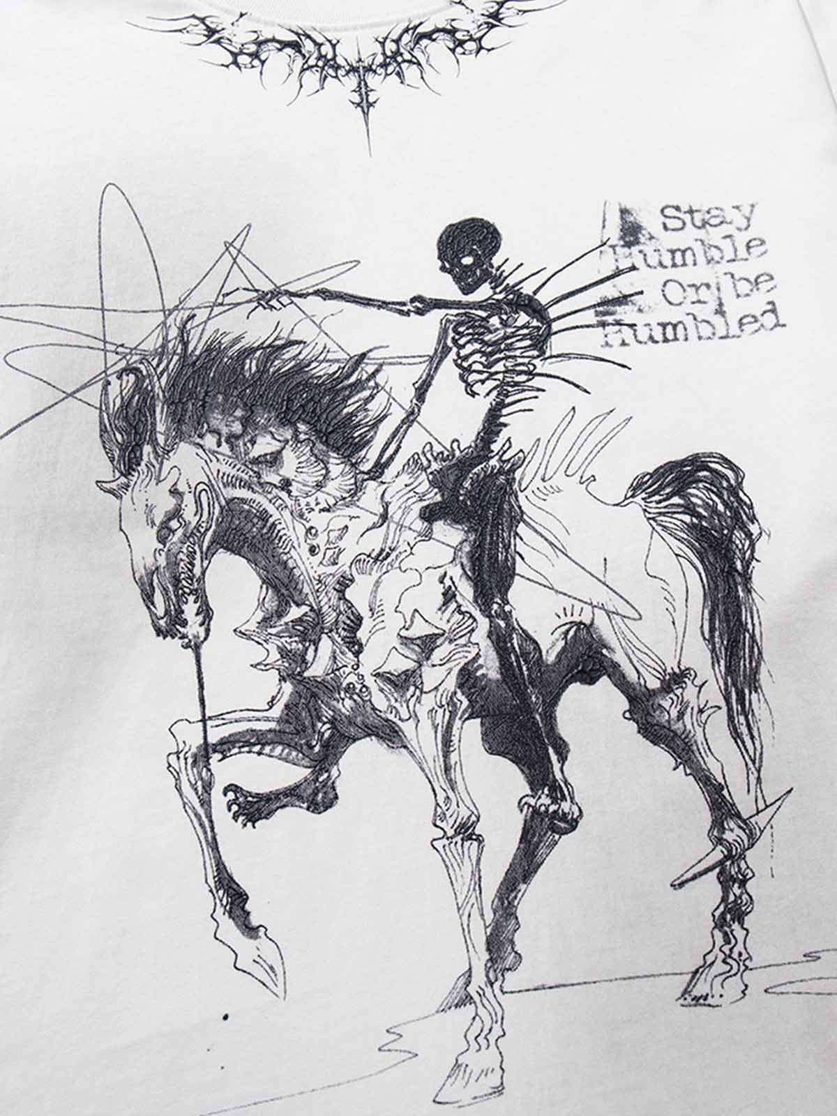 Skull Horse Studded Long Sleeve Tee