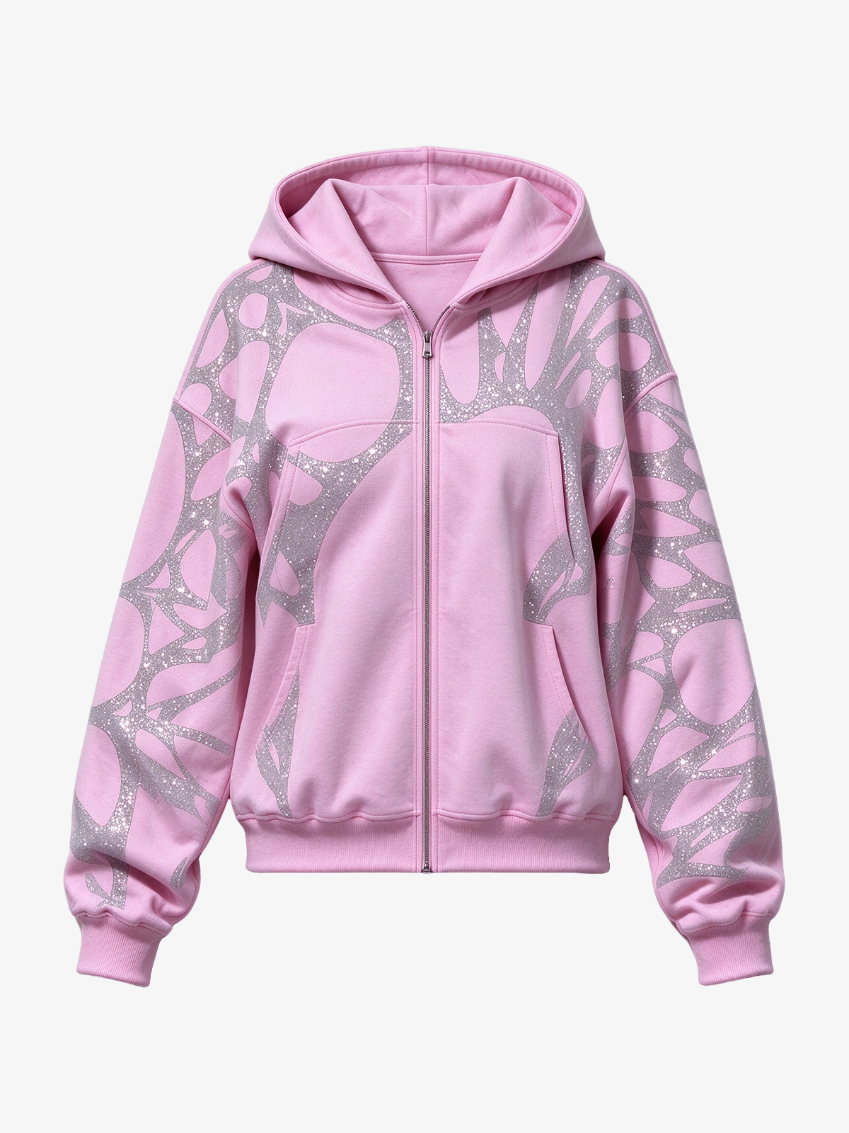 Spiderweb Graphic Full-Zip Hoodie & Sweatpants Set