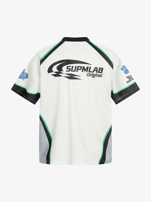 Polyester Supermade Dog Print V-Neck T-Shirt with Graphic Design for Men 