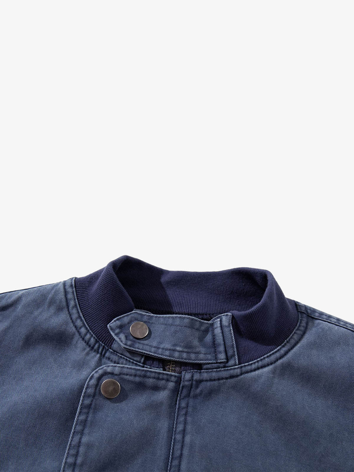 Metal Buckle Loose-Fit Denim Jacket
