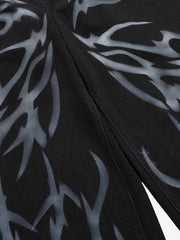 Thorn Butterfly Graphic Dark Denim Jeans; Black / M, Black / L, Black / XL