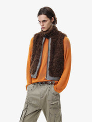Reversible Plaid Fleece Vest
