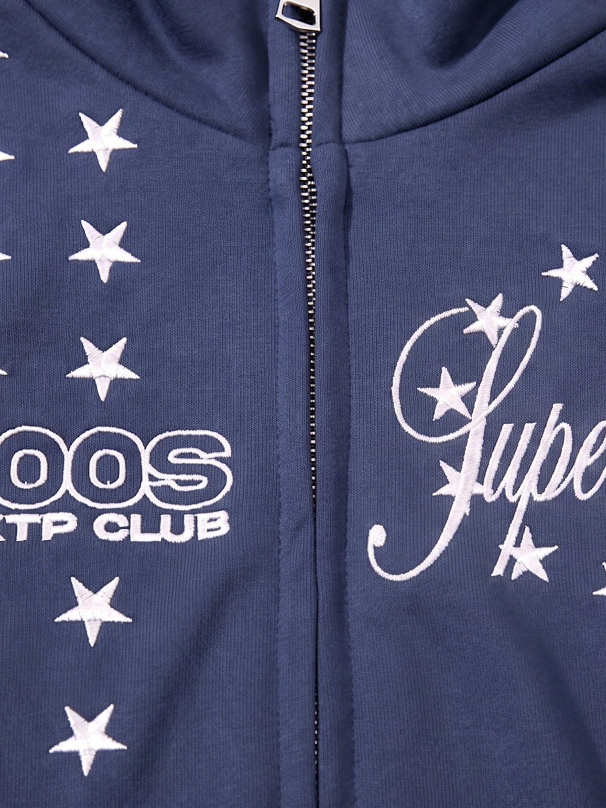 Retro Embroidered Star Flight Jacket