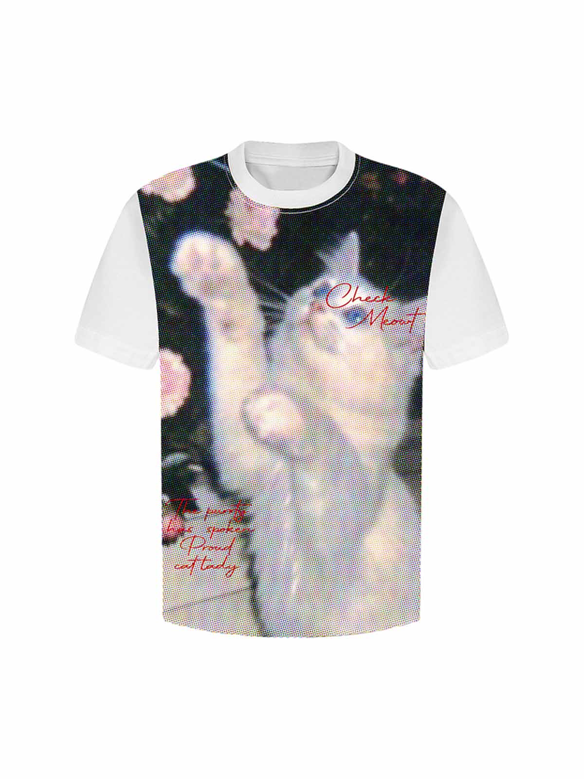 Retro Cute Cat Print T-shirt 