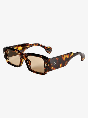 Gold Arrow Studded Square UV-Protection Sunglasses