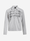 Music Graphic Metal-Button Long Sleeve Polo Shirt