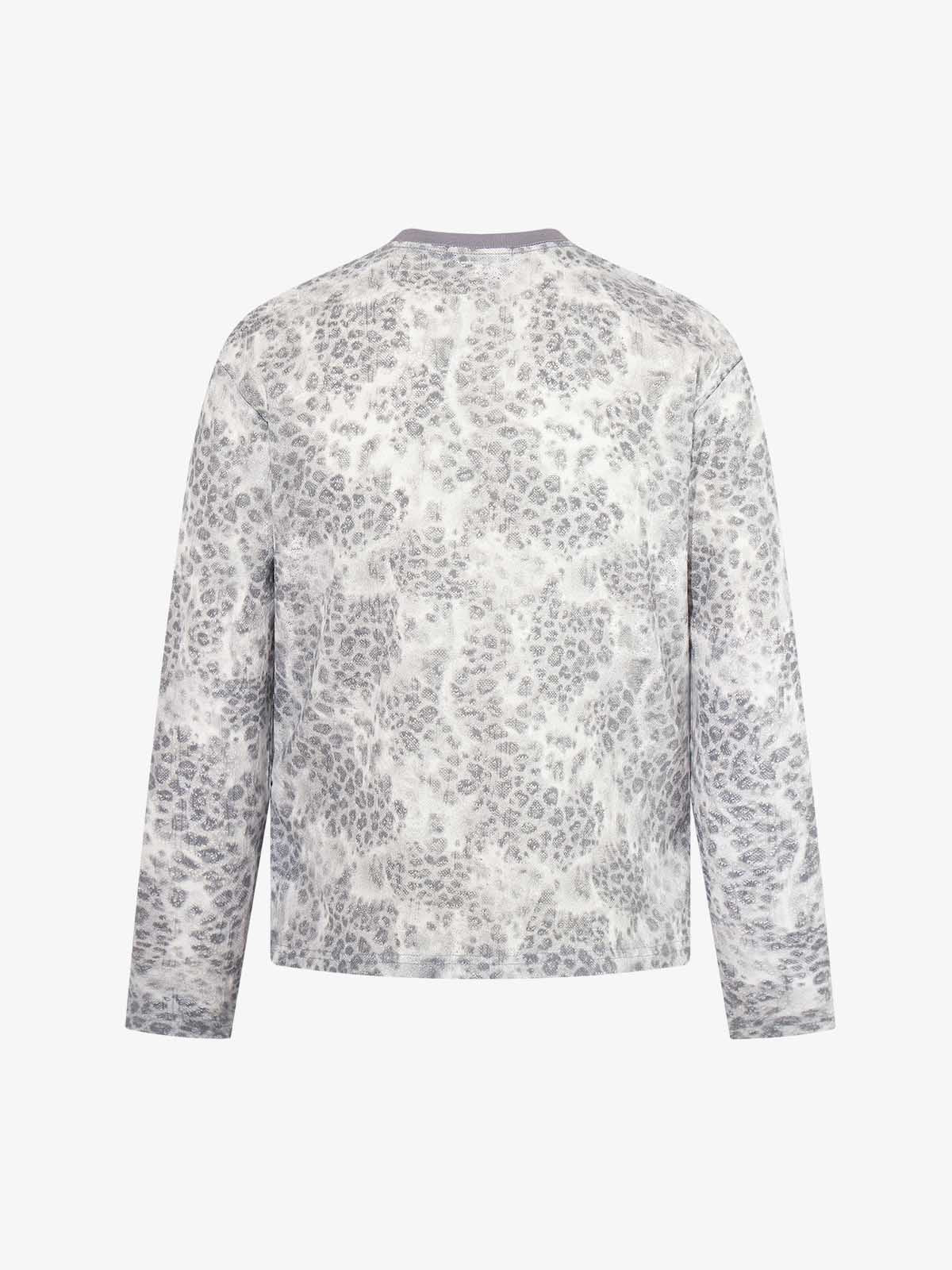 Leopard Print Boxy Fit Long Sleeve Tee