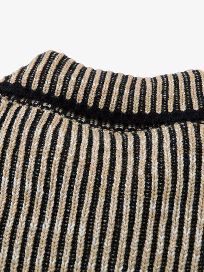 Striped Zip-Up Jacket for Casual Elegance 