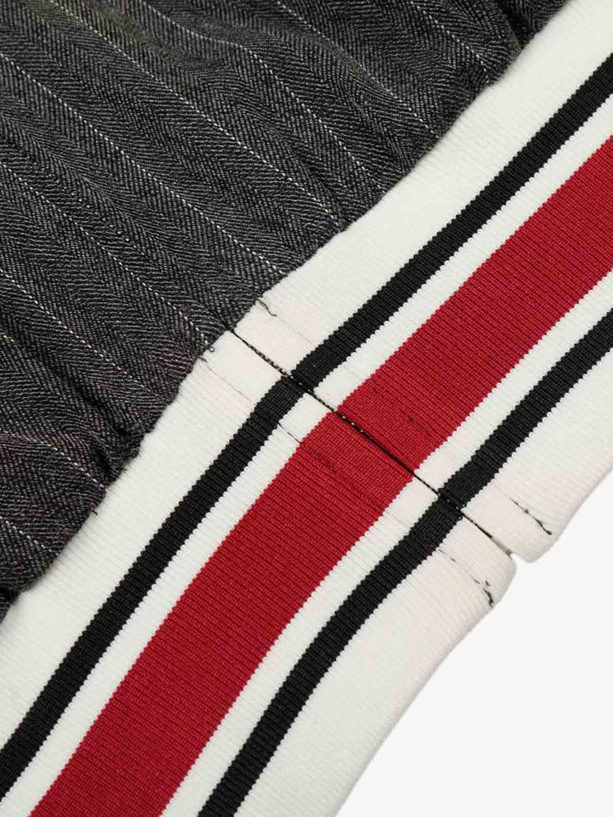 Pinstripe Vertical Embroidery Track Jacket 