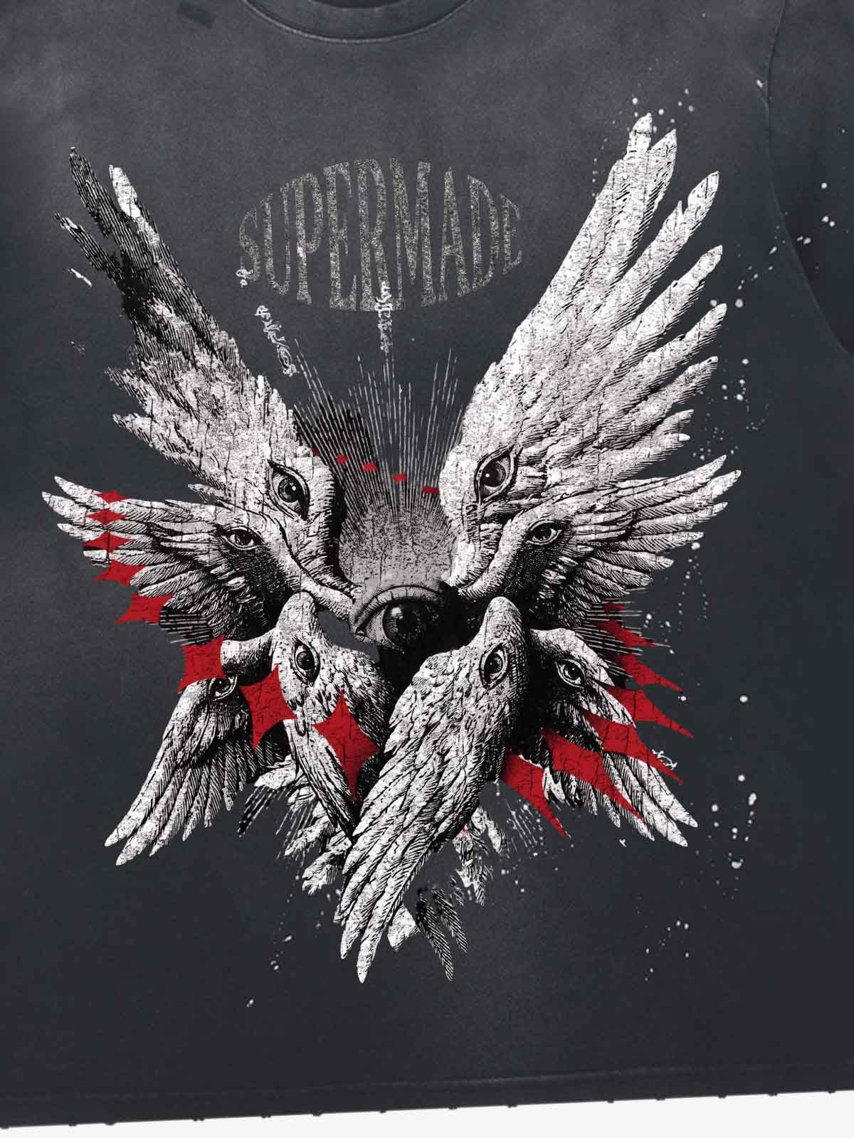 Six-Winged Archangel Splatter Graphic Tee
