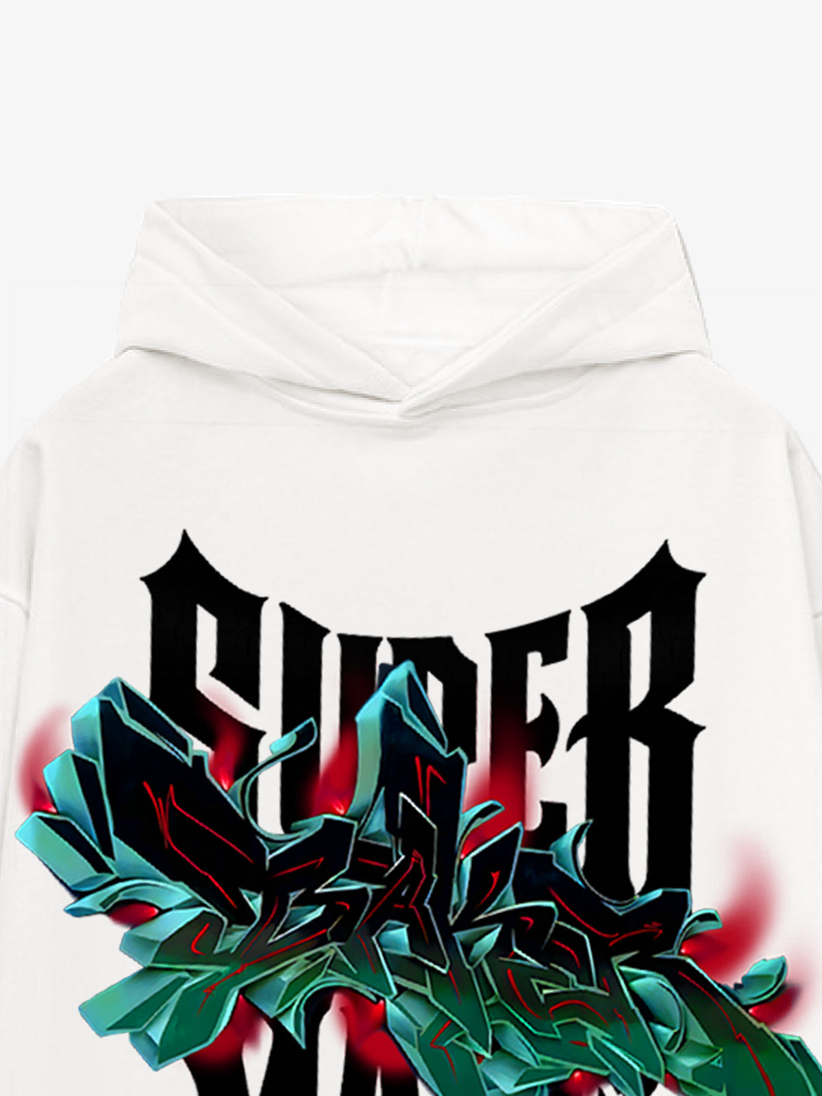 Street graffiti pattern design hooded sweatshirt 